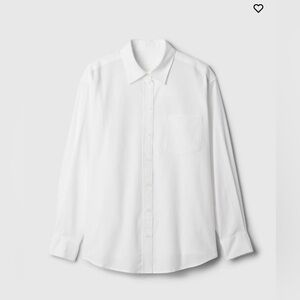 Gap organic cotton oxford big shirt in white, size small.